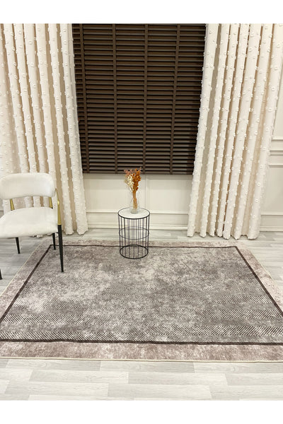 GRAY Jute Sisal-Look Bordered Non-Slip Base Runner Kitchen Rug