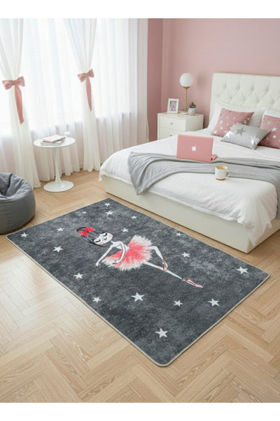 Ballerina Girl Latex Base Kids Rug