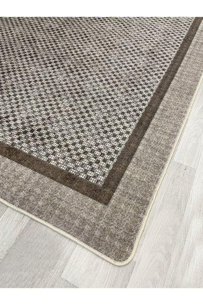GRAY Jute Sisal-Look Bordered Non-Slip Base Runner Kitchen Rug