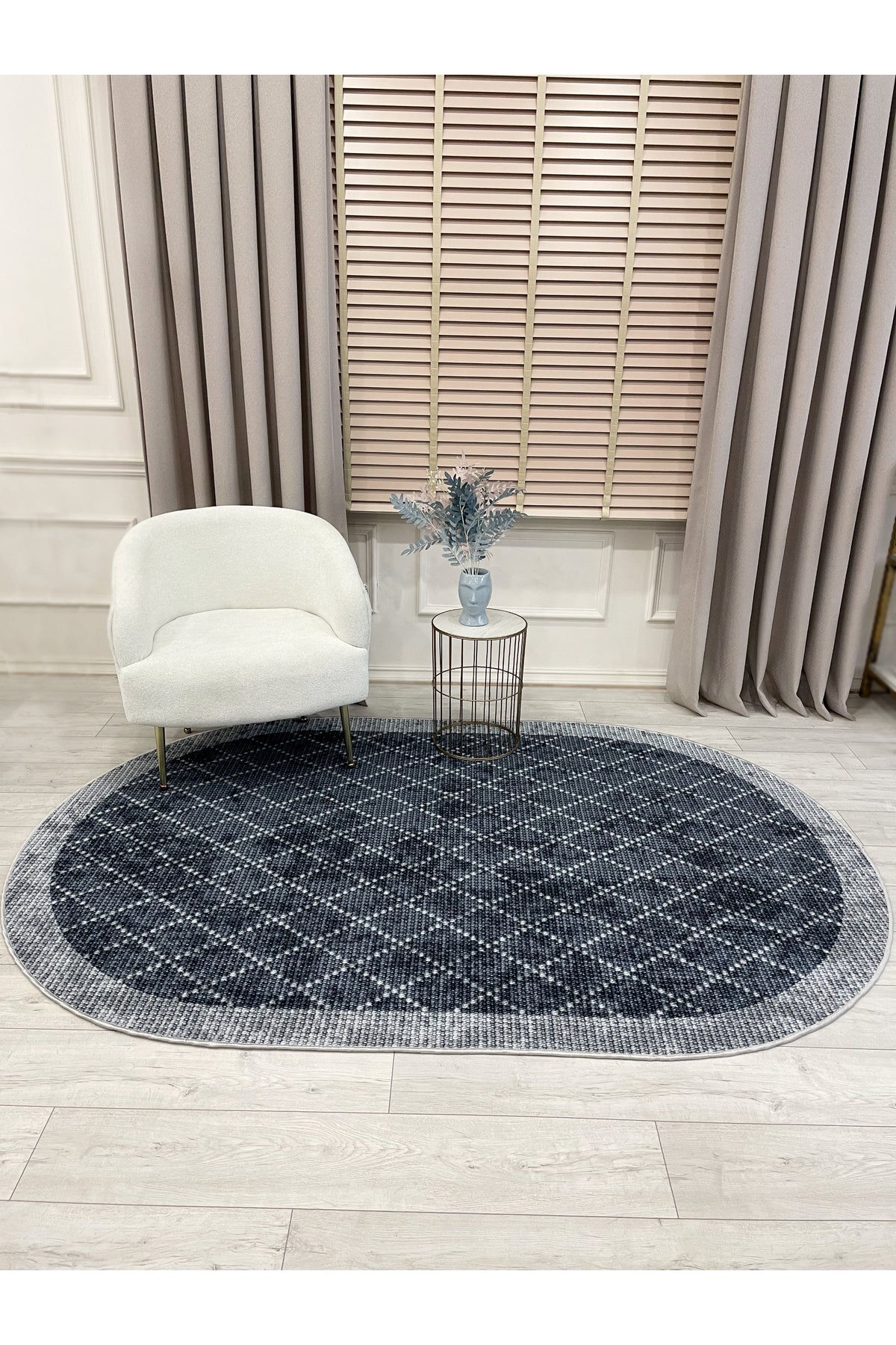 GREEN-BROWN Jute Sisal Look Bordered Non-Slip Base Runner Rug