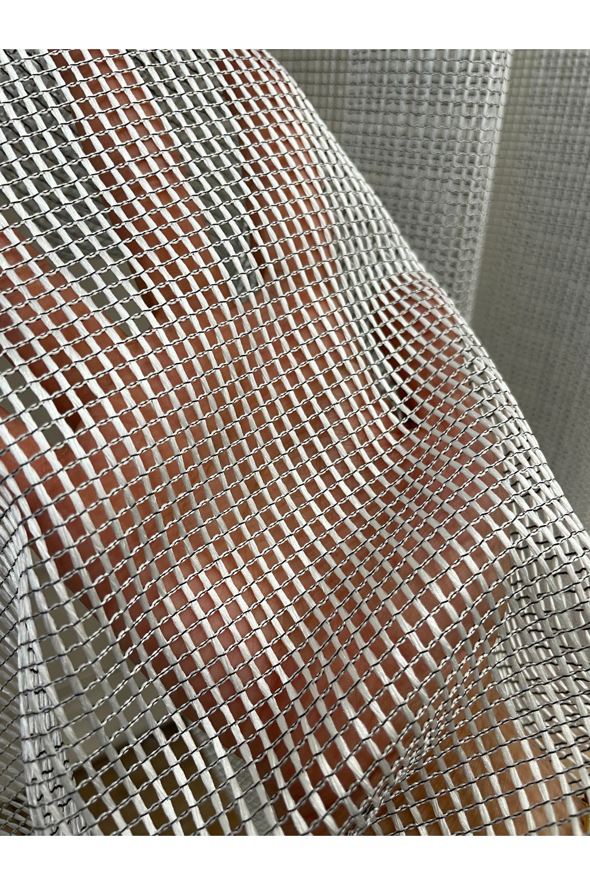 Modern Textured Knit 1/2.5 Pleat - Light Gray Sheer Curtain