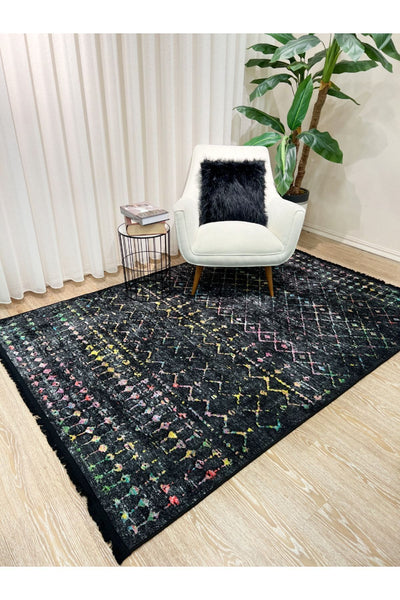 Ethnic Pattern Decorative Rug - Beige