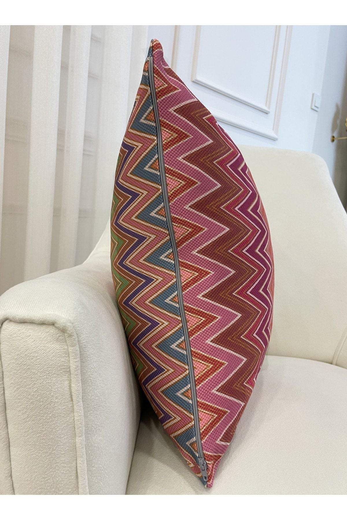 Zigzag Pattern Colorful Cushion Cover 45x45