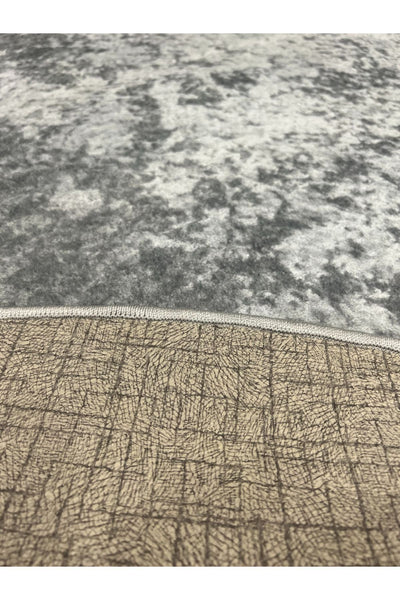 Chain Patterned Gray - Black Decorative Rug