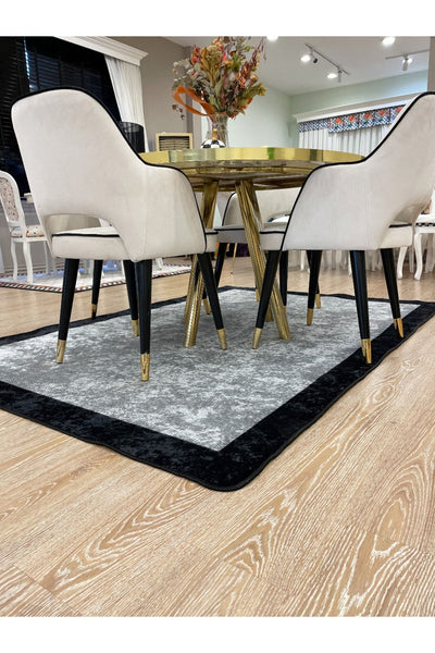 Jute-Look Washable Non-Slip Base Living Room Rug Kitchen Rug Hallway Rug - Brown - Beige