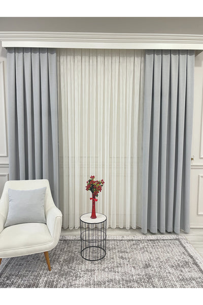 CAMEL Color 1/3 DENSE PLEAT Honeycomb Weave Soft Panama Blackout Curtain