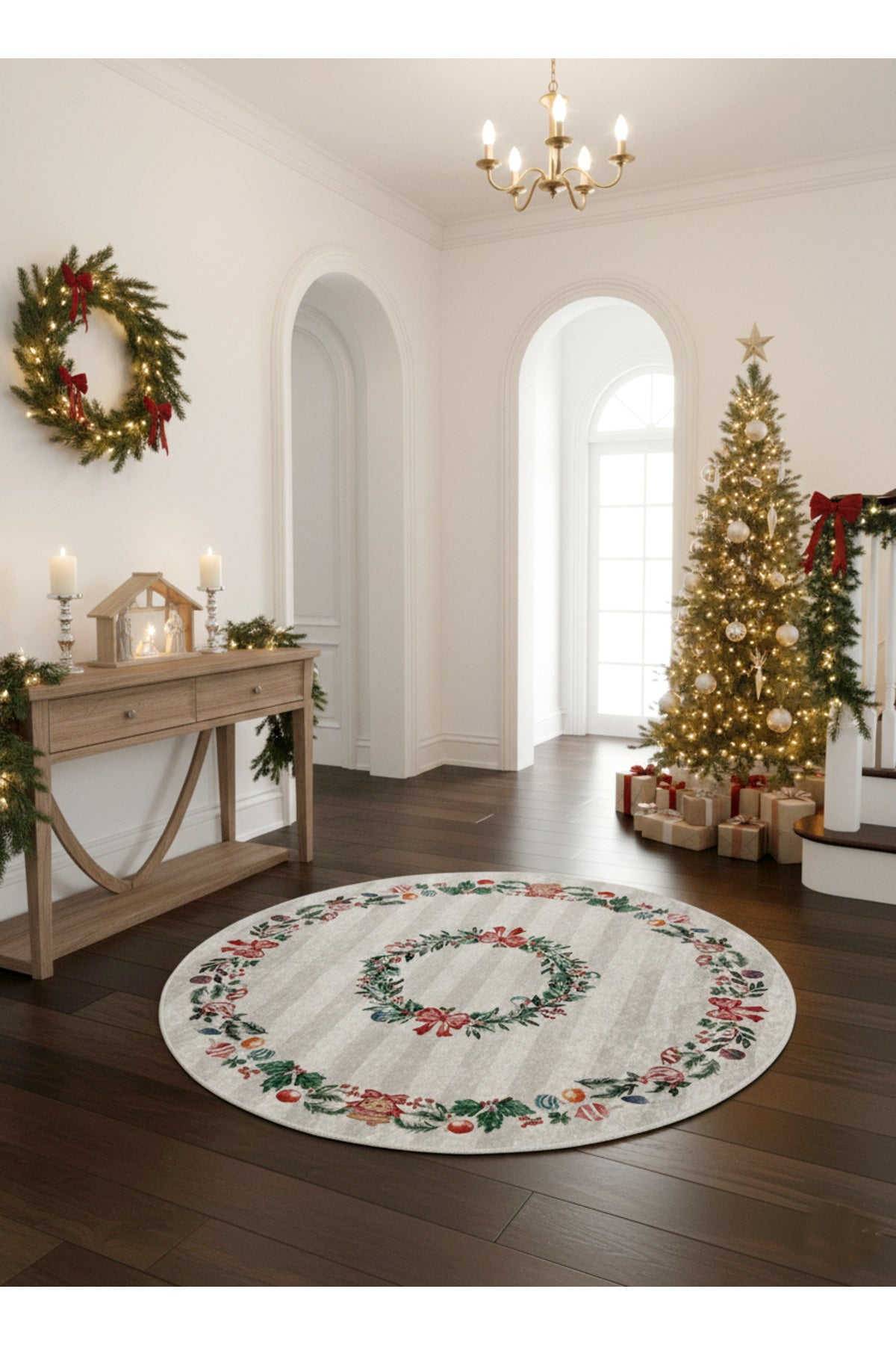 Stone Color - New Year Concept Holiday Kitchen Entryway Rug
