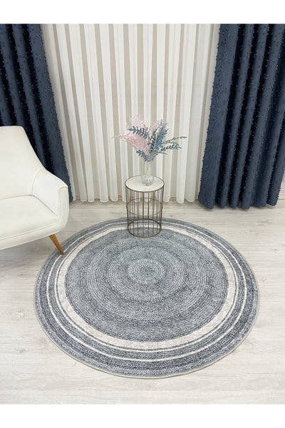 Jason Wicker Jute-Look Latex Non-Slip Fringeless Rug