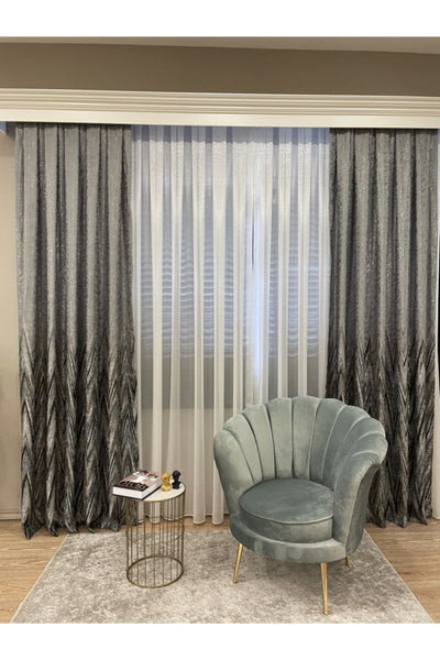 Liva Model 1/2.50 Pleated Blackout Curtain