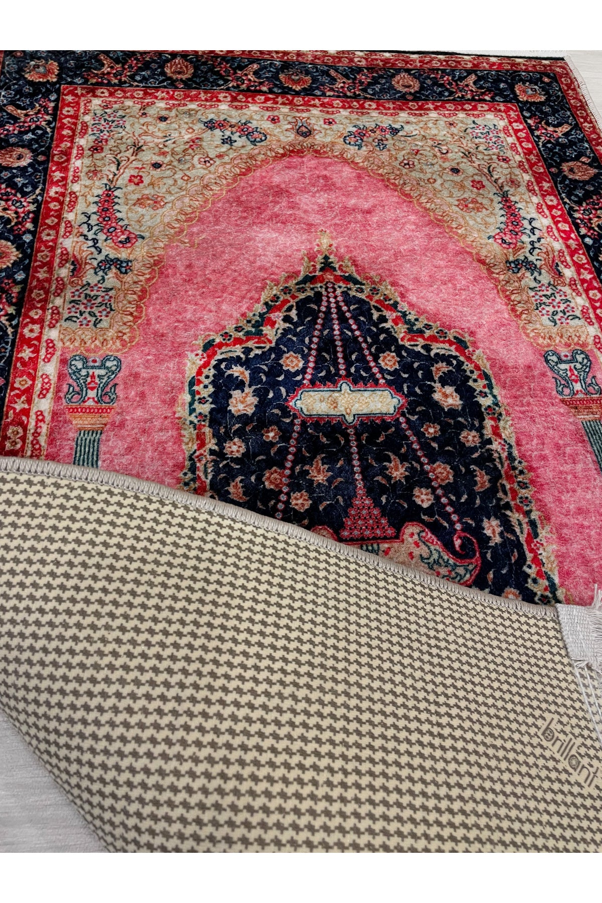 Fringed Prayer Rug Latex Base 75x125 Size