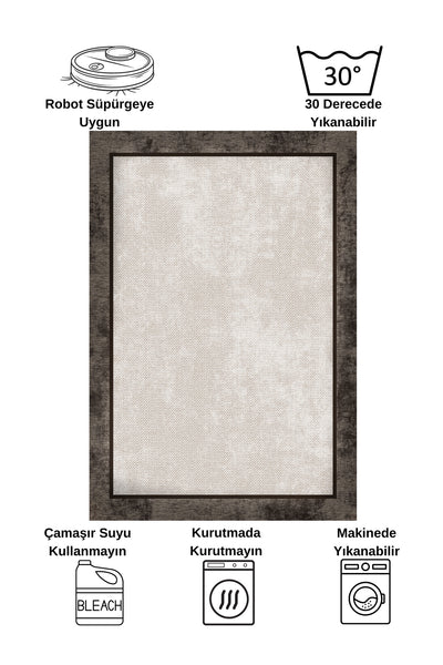 GRAY Jute Sisal-Look Bordered Non-Slip Base Runner Kitchen Rug