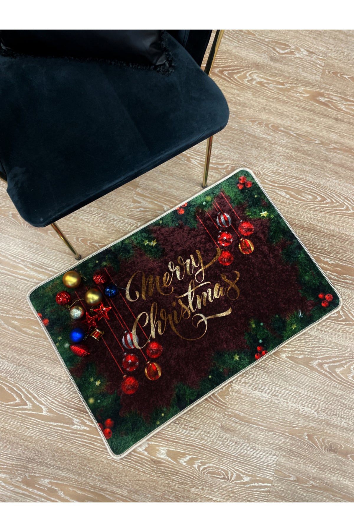 Merry Christmas New Year's Latex Base Doormat (SIZE 60x90)