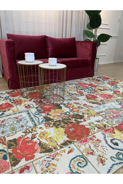 Simal Model Ethnic Pattern Woven Base Rug