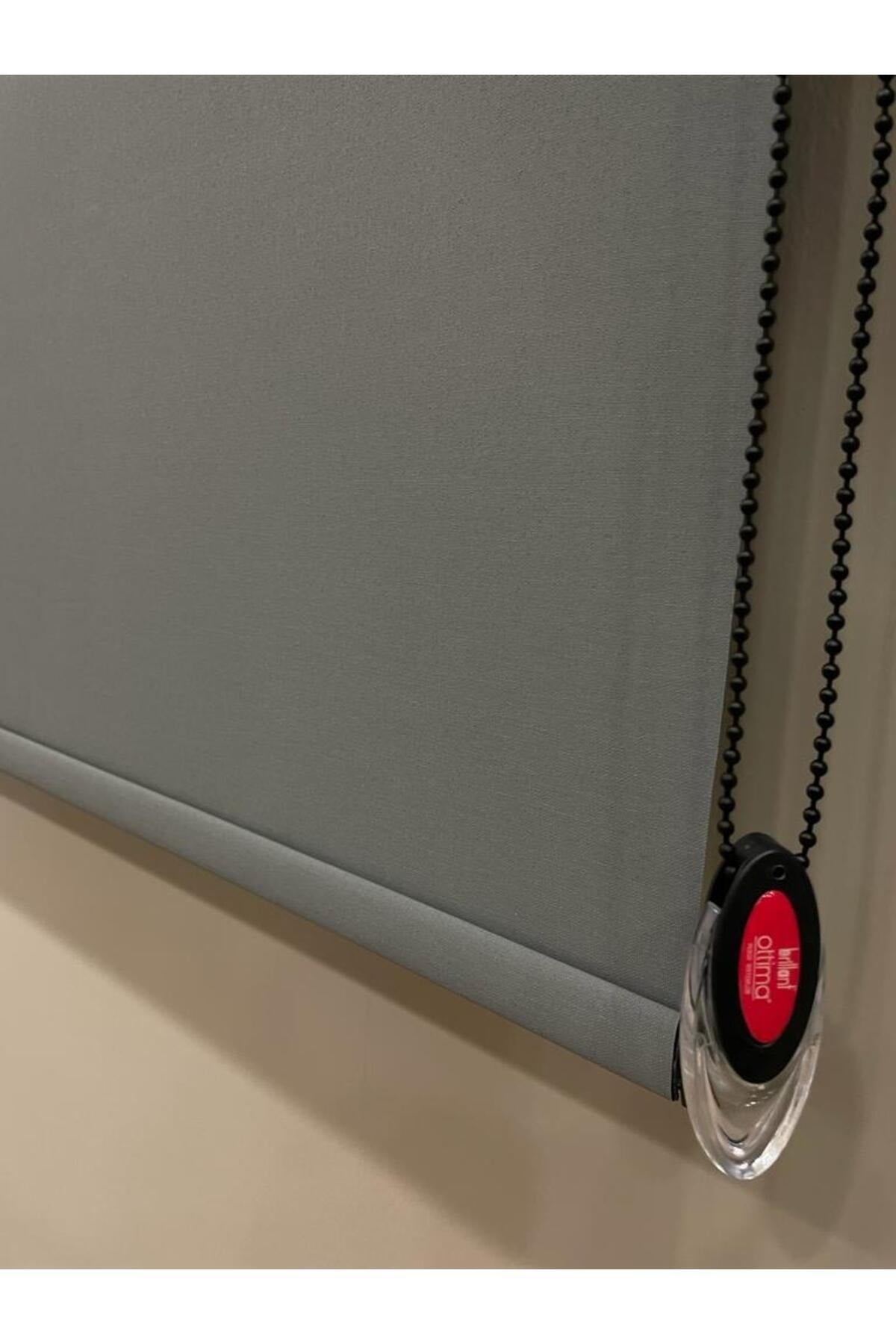 Matte Dark Gray (ANTHRACITE) Roller Blind Heavy Fabric Aluminum Housing Tube