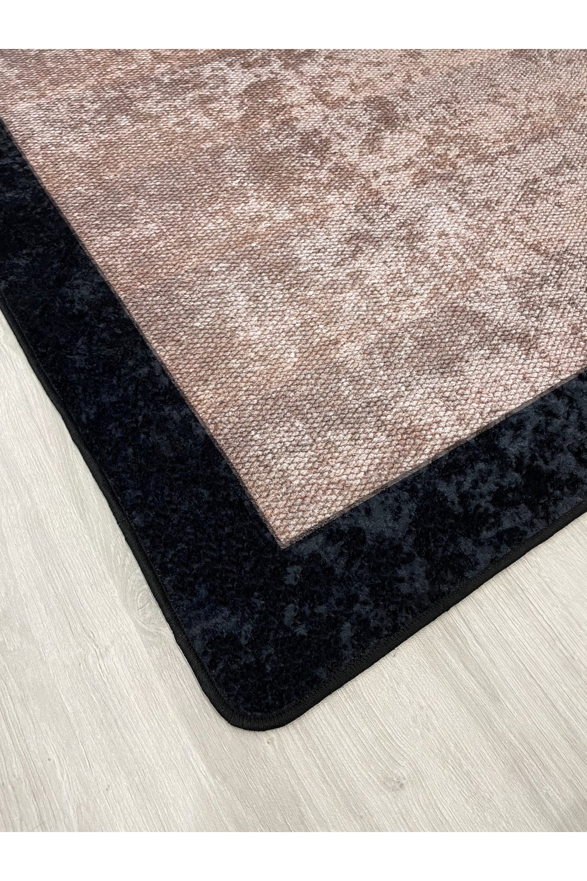 Jute-Look Washable Non-Slip Base Living Room Rug Kitchen Rug Hallway Rug - Brown - Beige