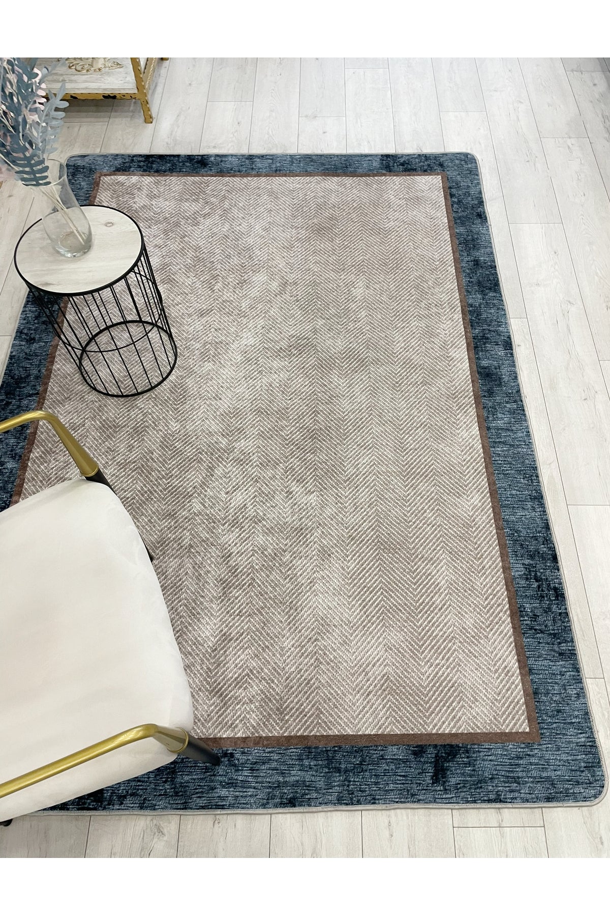 GRAY Jute Sisal-Look Bordered Non-Slip Base Runner Kitchen Rug