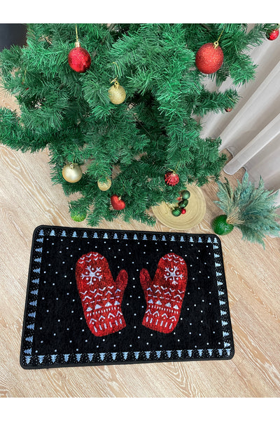 Glove Christmas-Themed Latex Non-Slip Base Doormat (Size 60x90)