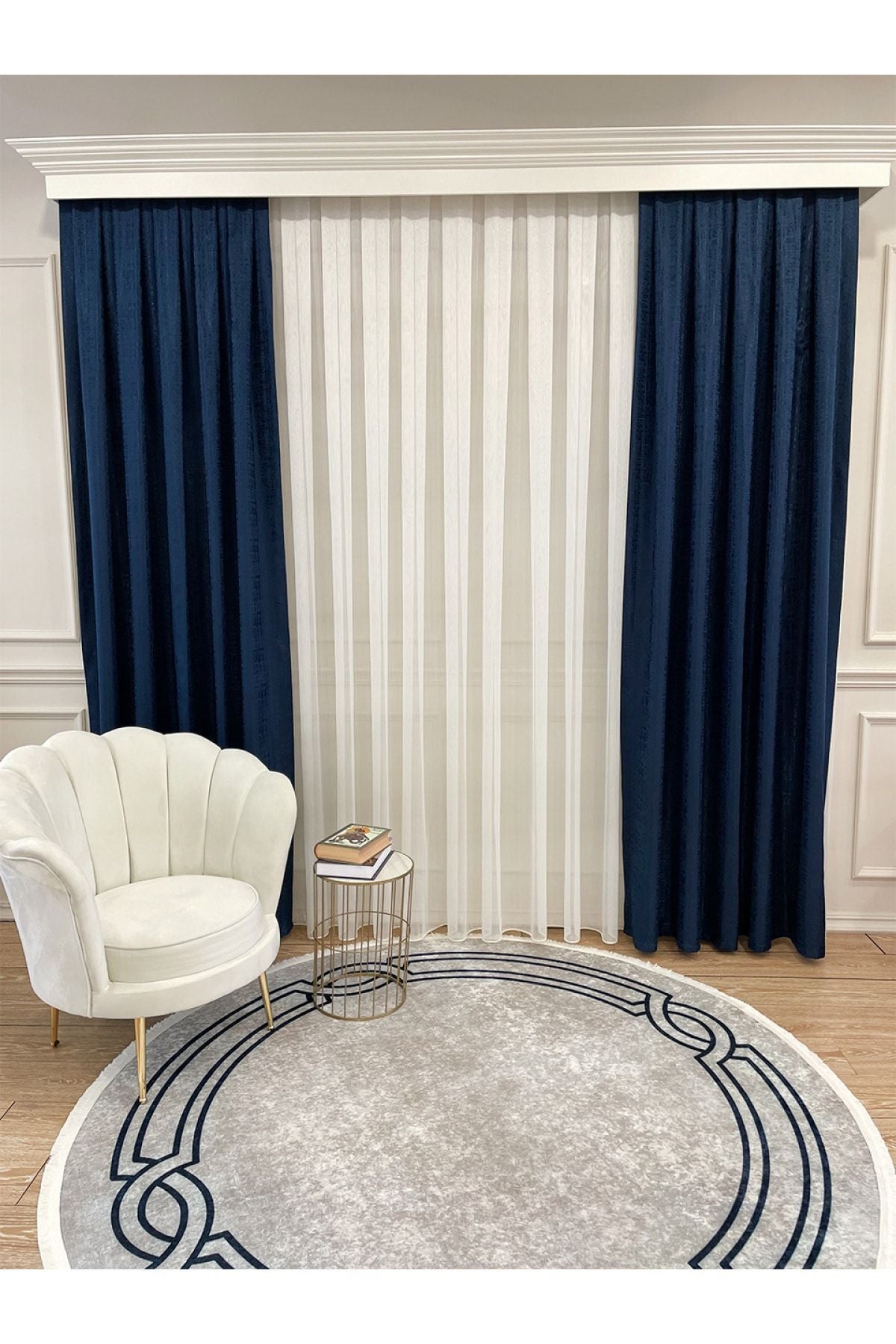 Dark Green - Jacquard Self-Patterned 1/2.5 Pleated Blackout Curtain