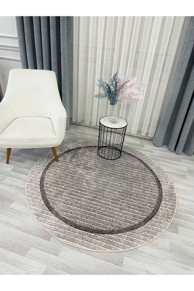 Scandinavian Style Non-Slip Sisal-Look Round Rug