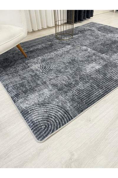 Gray Jute-Look Modern Rug