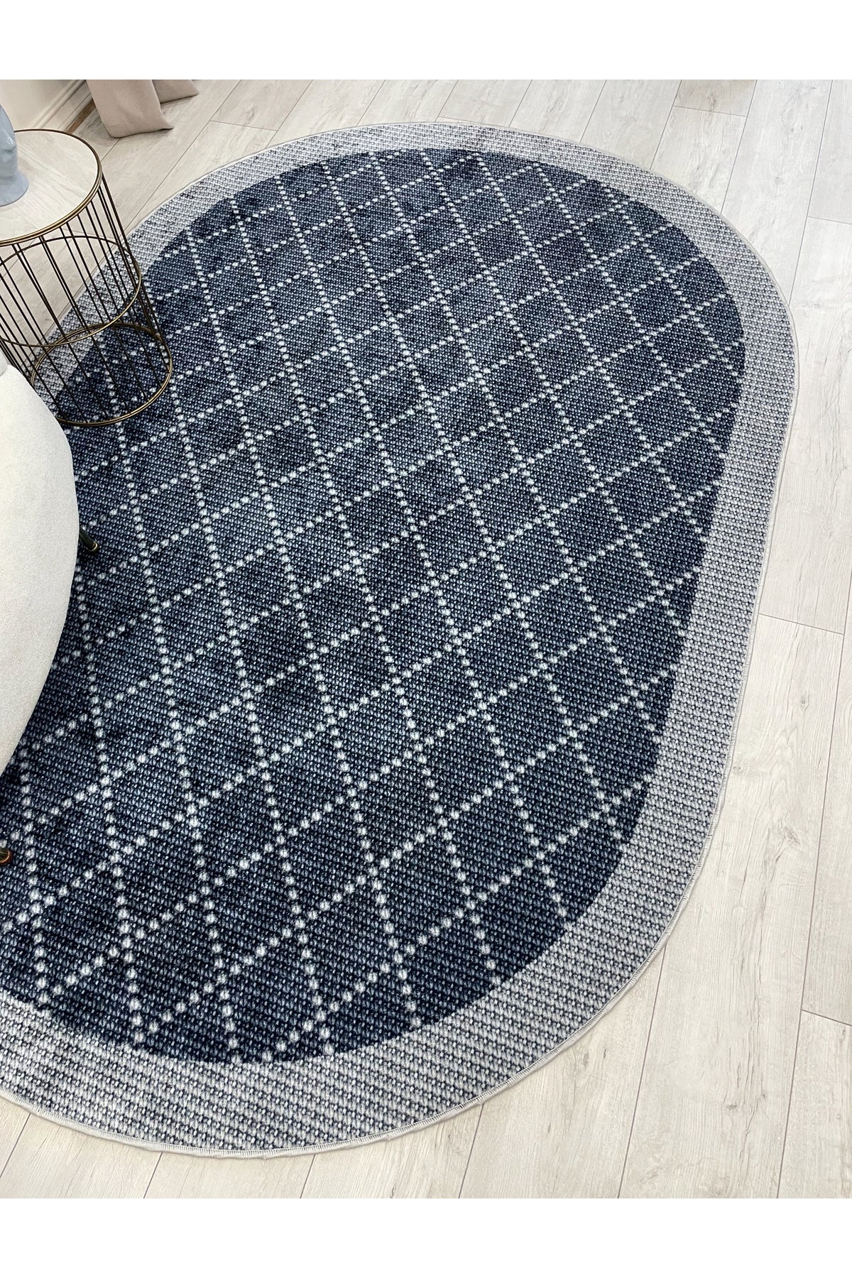 GREEN-BROWN Jute Sisal Look Bordered Non-Slip Base Runner Rug