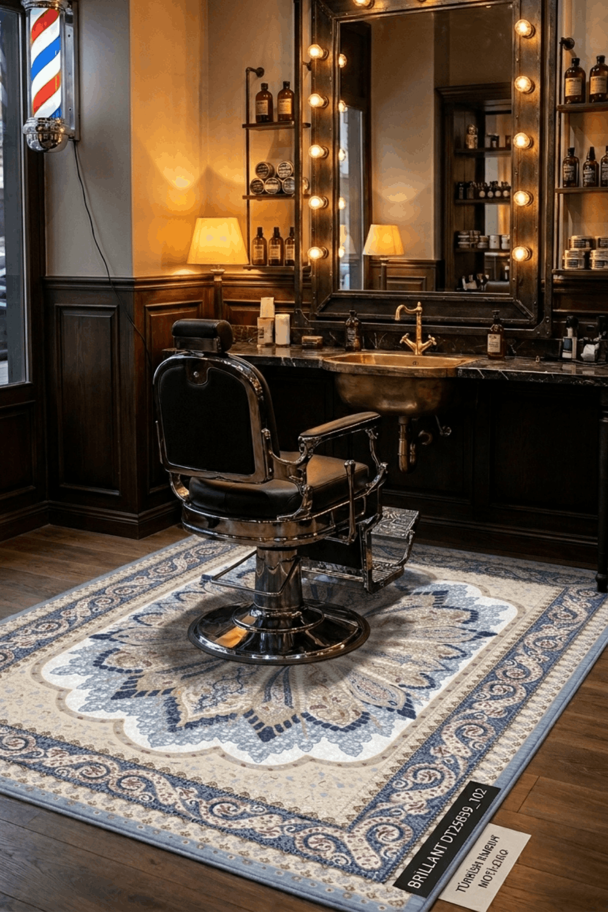 Washable Printed Luvinda Rug - Grand Star Medallion