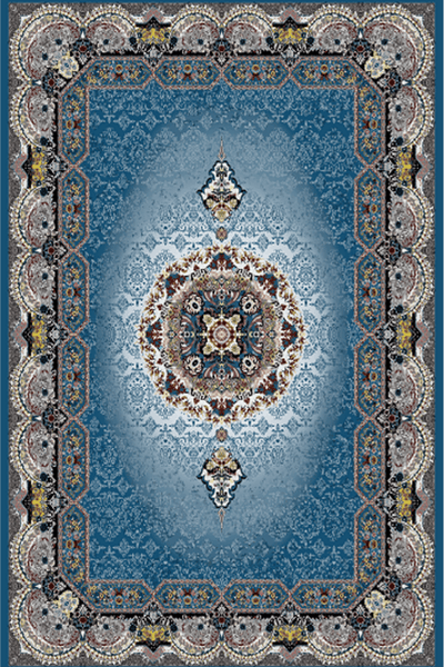 Washable Printed Sementa Rug - Traditional Medallion Style