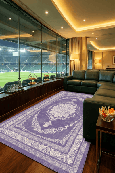 Washable Printed Mist Rug - Classic Medallion Style