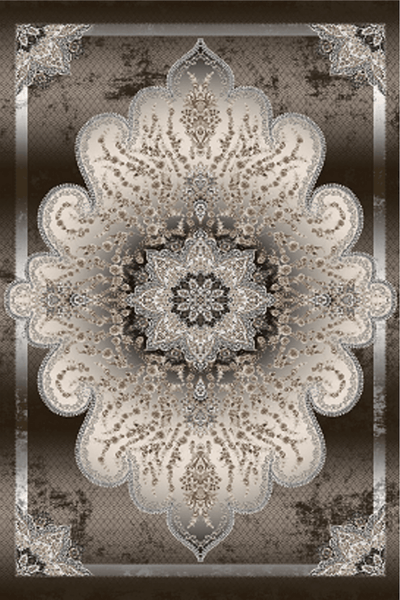 Washable Printed Oriental Luiza Rug - Vintage Distressed