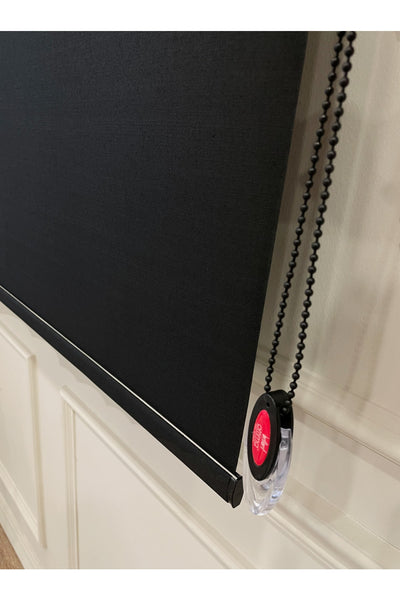 Cream Color Linen-Look Thick Fabric Roller Shade Modern Curtain