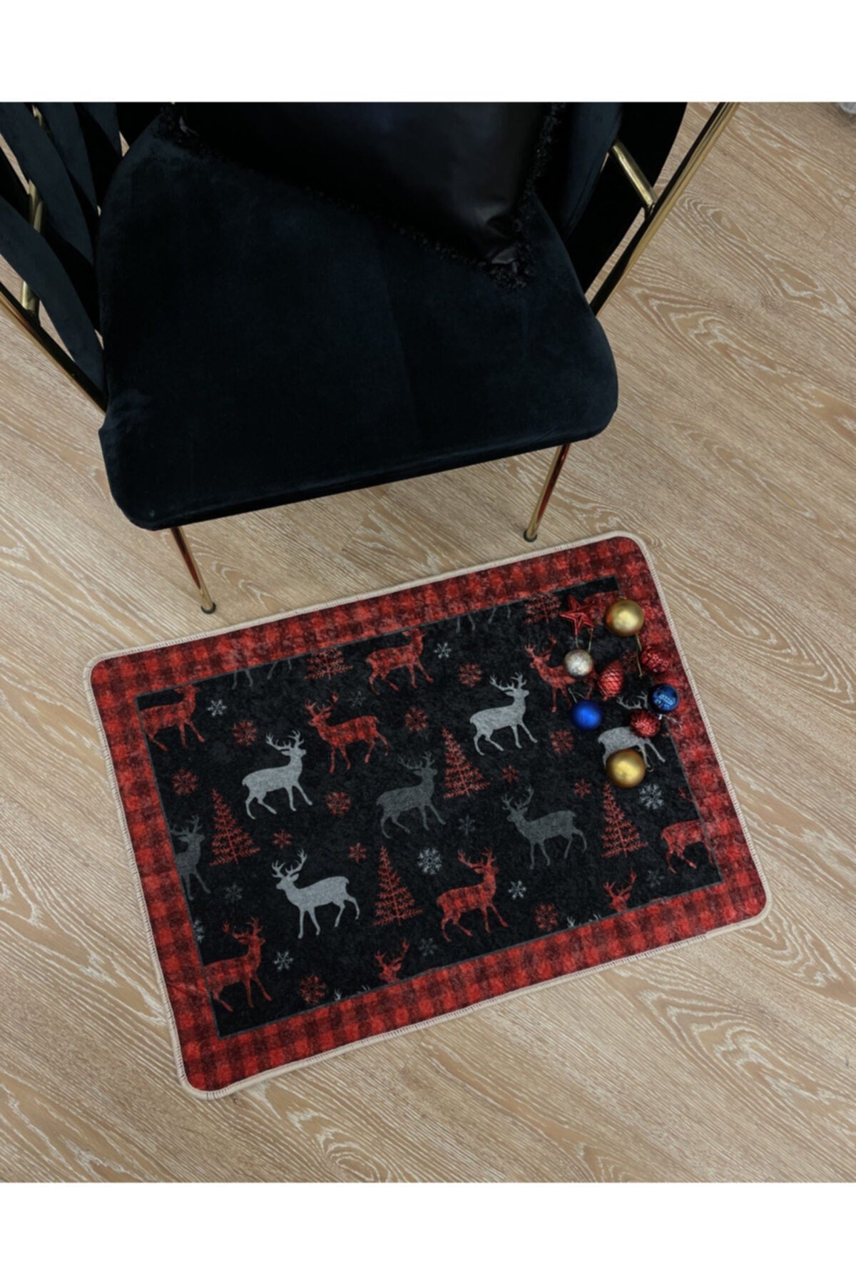 Plaid Christmas Latex Backing Doormat (60x90)