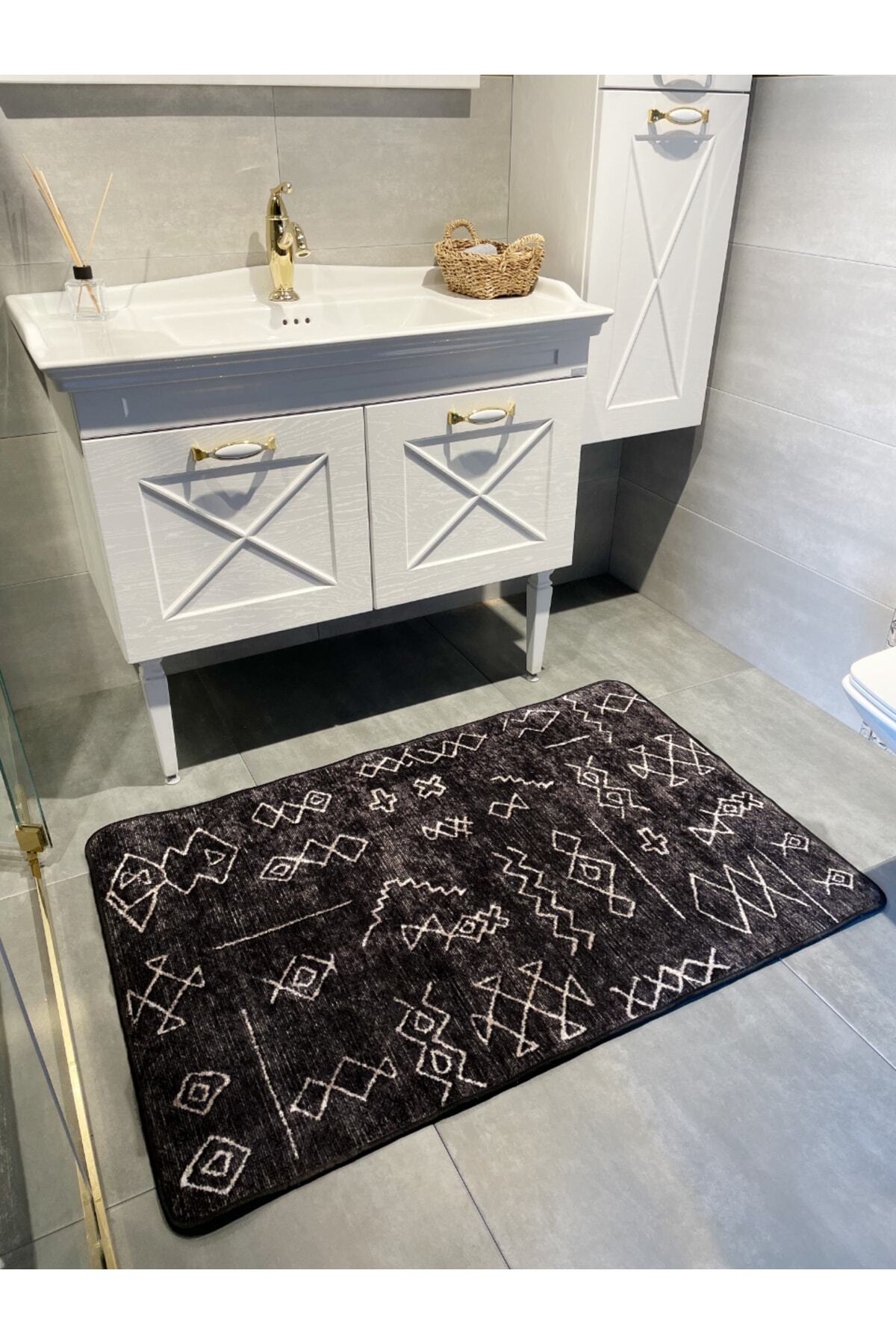 Ethnic Pattern Single Bath Mat - Beige (70x160)