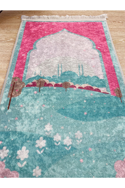 Children's Prayer Rug Pink