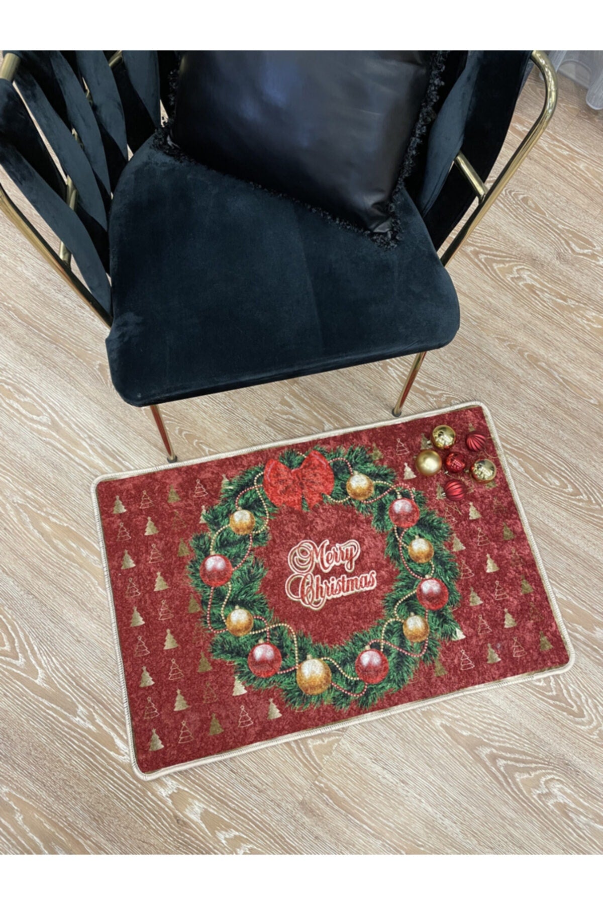 Ornament Christmas Latex Base Doormat (Size 60x90)