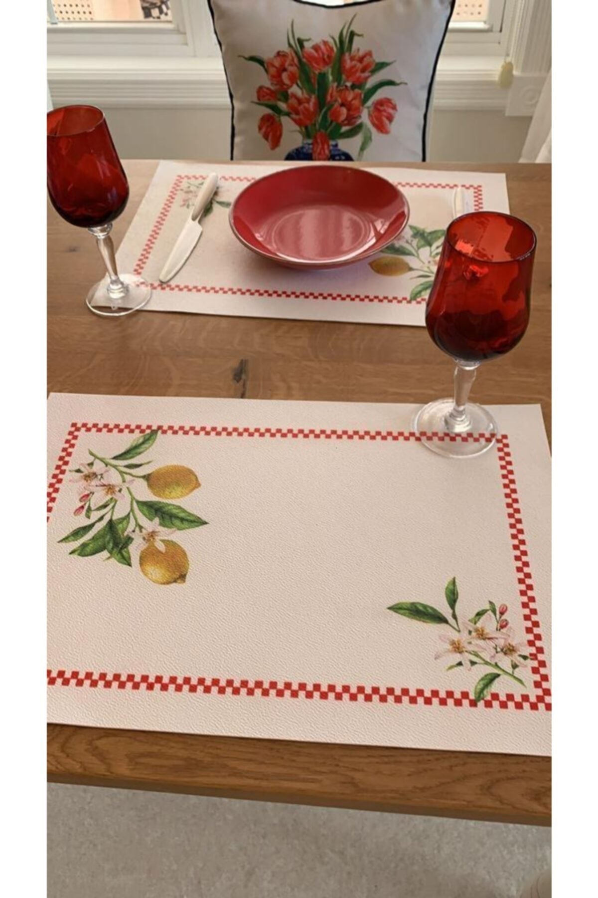 6'lı Limon Motif Amerikan Servis Takımı