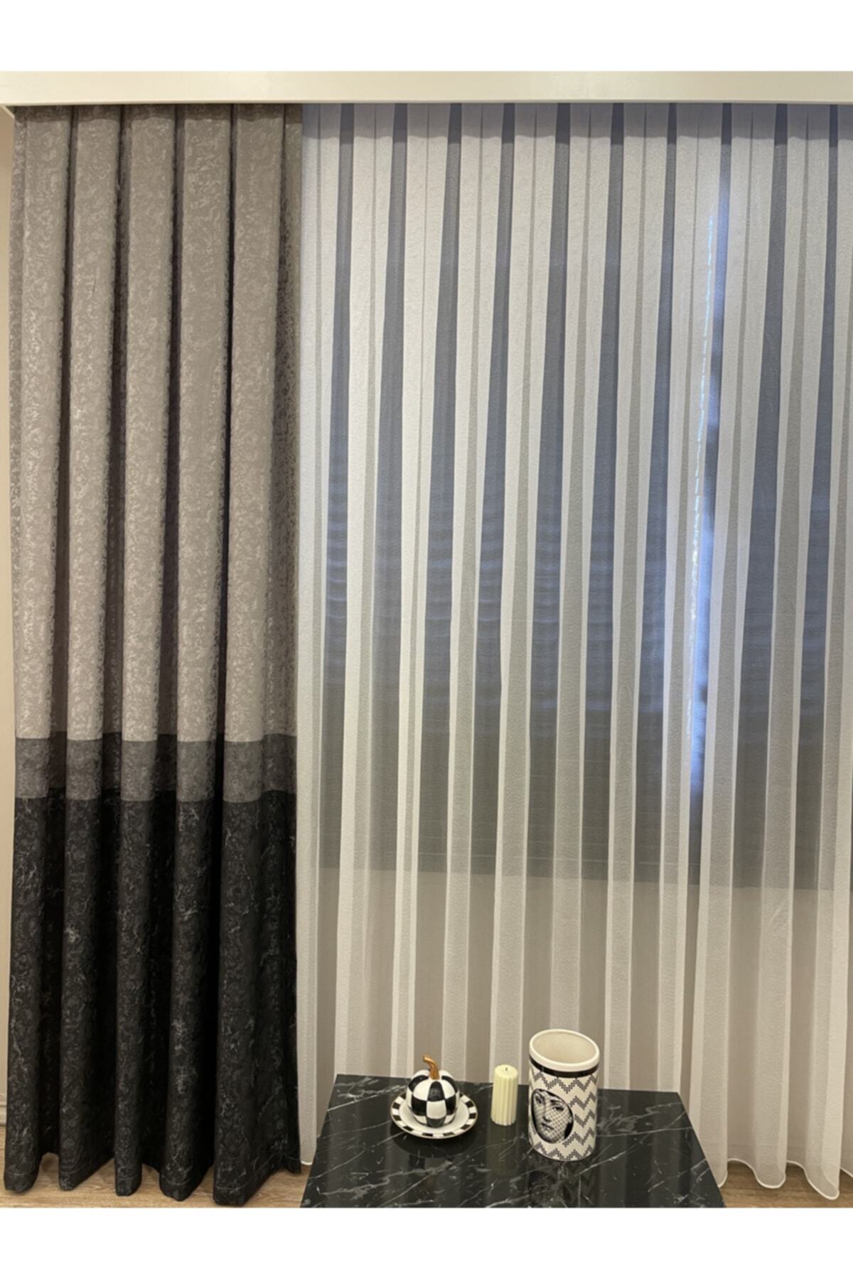 Liva Florus Model 1/2.50 Pleated Blackout Curtain