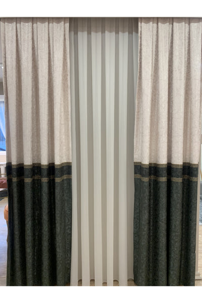 Liva Model 1/2.50 Pleated Blackout Curtain