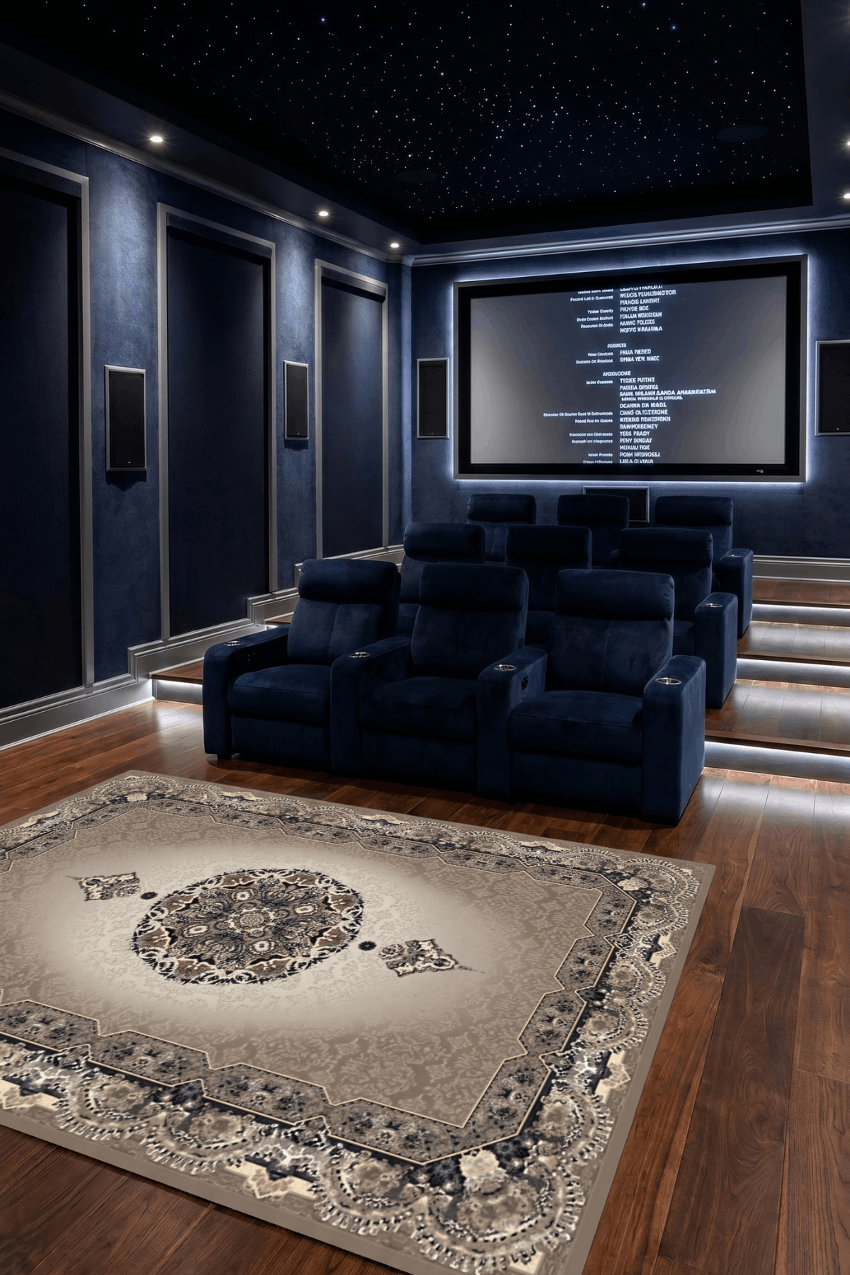 Washable Printed Sementa Rug - Traditional Medallion Style