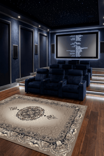 Washable Printed Sementa Rug - Traditional Medallion Style