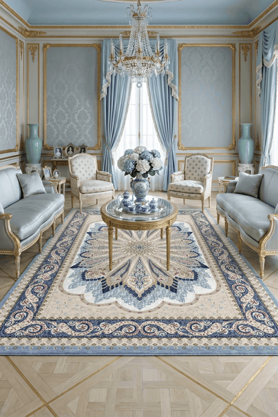 Washable Printed Luvinda Rug - Grand Star Medallion