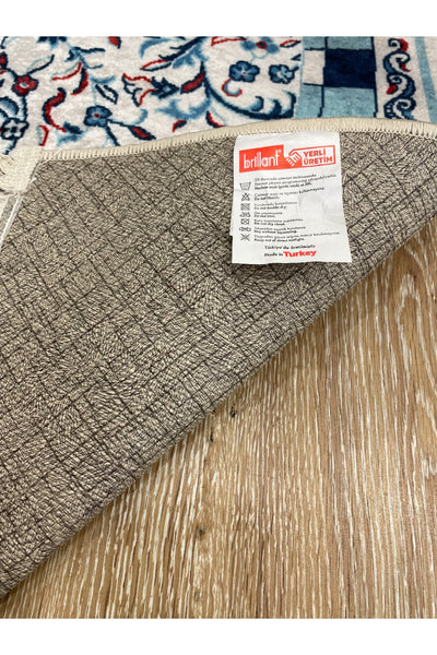 Fringed Prayer Rug (Latex Base) 75x125 Size - Blue