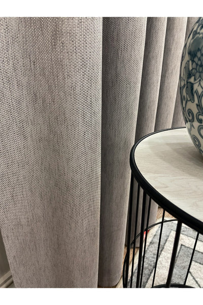 Jacquard Pattern on Blackout 1/2.50 Standard Pleated Blackout Curtain Dark Gray - Smoke