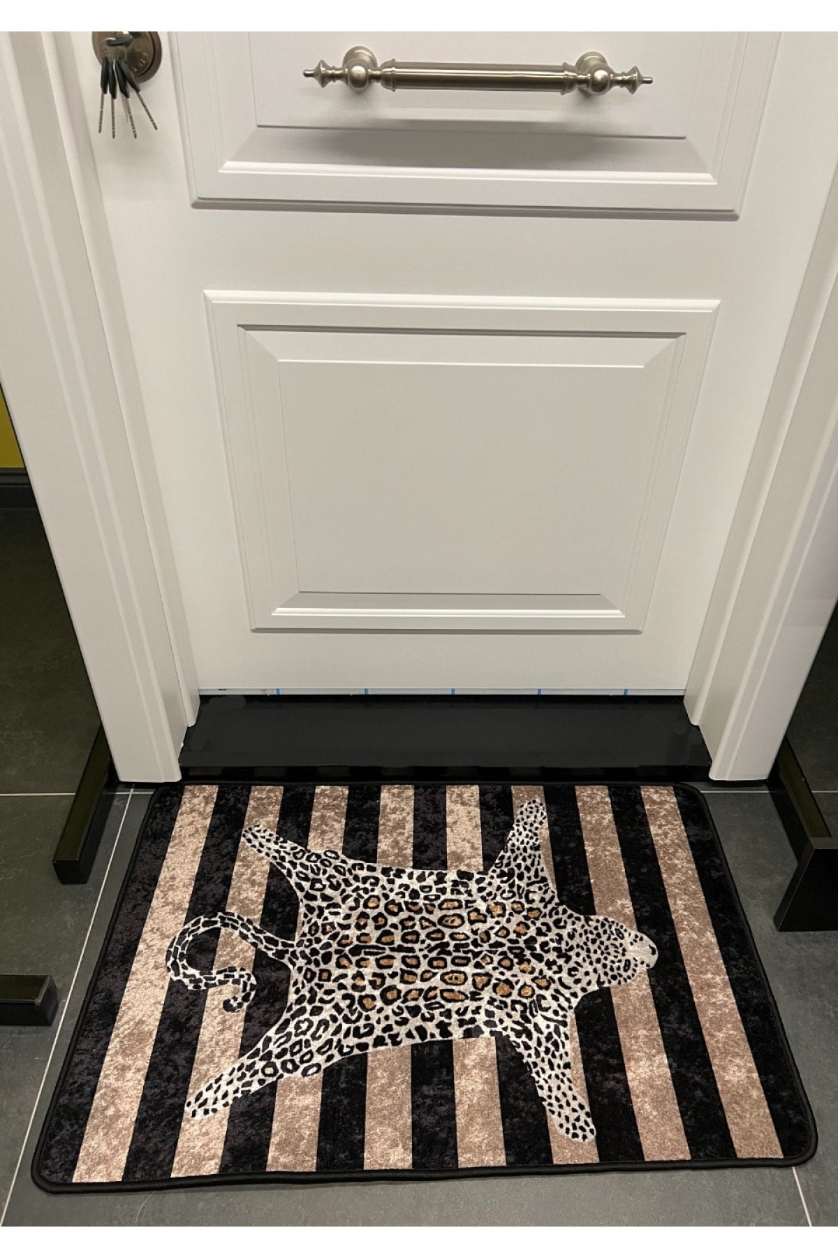 Leopard Pattern Doormat - Beige