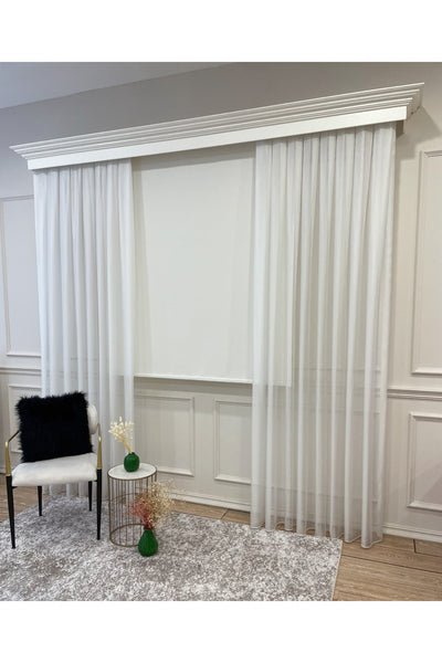 Cream Color Linen-Look Thick Fabric Roller Shade Modern Curtain