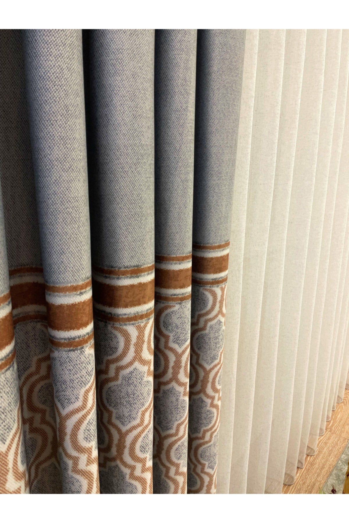 Blackout Room Darkening Printed Damask Pattern 1/2.50 Pleated Curtain Panel