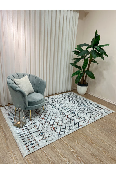Ethnic Pattern Decorative Rug - Beige