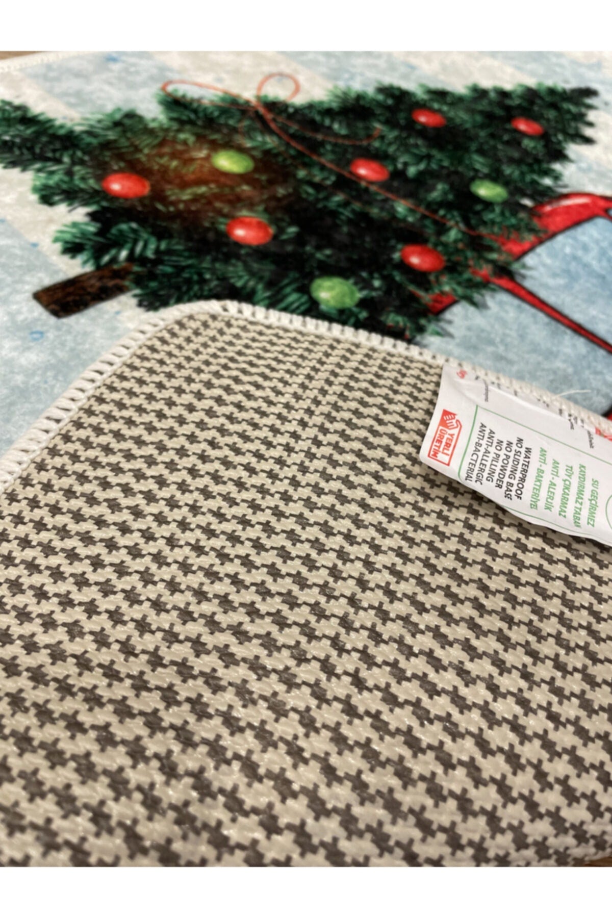 Car Pattern Christmas Latex Base Doormat (Size 60x90)