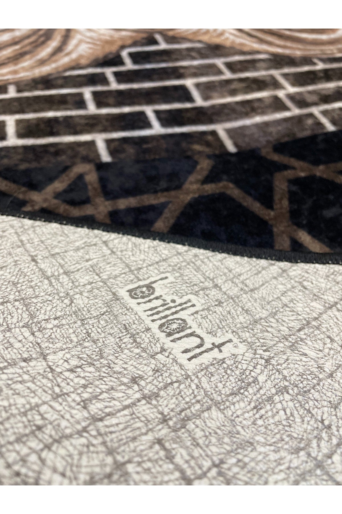 Fringed Prayer Rug (Latex Base) 75x125 Size - Black