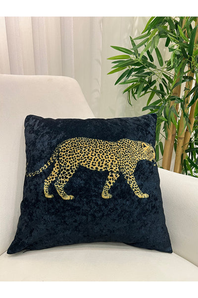 %100 Velvet Leopard Print Cushion Cover