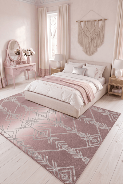 Washable Printed Vizyon Rug - Modern Tribal Style